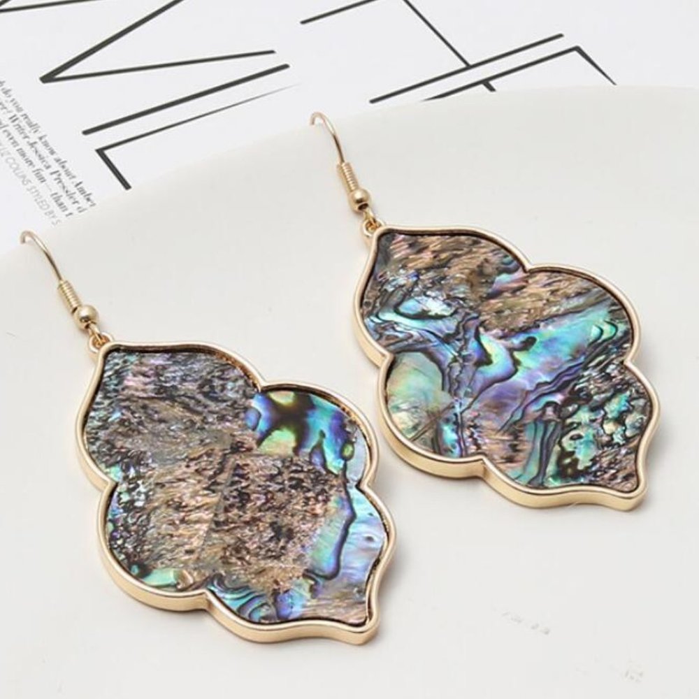 Abalone Geometric earrings